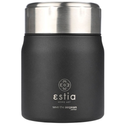 Φαγητοδοχείο θερμός ανοξείδωτο 18/8 Midnight black 500ml 10x14εκ Estia 01-21658