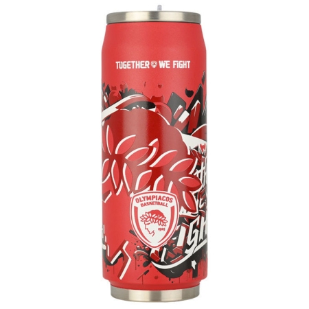 Ποτήρι θερμός ανοξείδωτο 18/8 Olympiacos B.C. 500ml Estia 00-27100