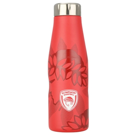 Μπουκάλι θερμός ανοξείδωτο 18/8 Olympiacos B.C. 500ml 7x22.5εκ Estia 00-27179