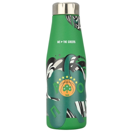 Μπουκάλι θερμός ανοξείδωτο 18/8 Panathinaikos B.C. 500ml 7x22.5εκ Estia 00-27186