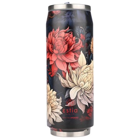 Ποτήρι θερμός ανοξείδωτο 18/8 Midnight blossom 500ml Estia 01-22686