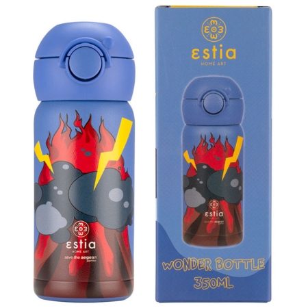 Μπουκάλι θερμός παιδικό Wonder bottle ανοξείδωτο 18/8 Lava splash 350ml 7x18εκ Estia 01-23508