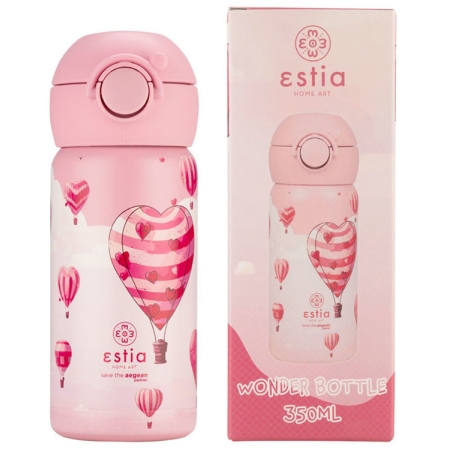 Μπουκάλι θερμός παιδικό Wonder bottle ανοξείδωτο 18/8 Love ascend 350ml 7x18εκ Estia 01-23454