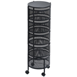 Μανάβης τρόλλεϋ μεταλλικός 5 θέσεων μαύρος 32x90εκ Estia 01-21245