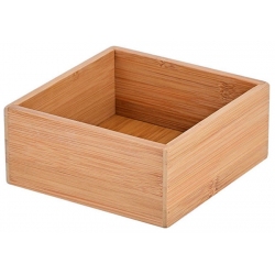 Κουτί αποθήκευσης μπαμπού natural 15x15x7εκ Estia 03-17545
