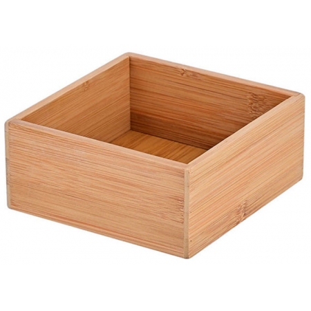 Κουτί αποθήκευσης μπαμπού natural 15x15x7εκ Estia 03-17545