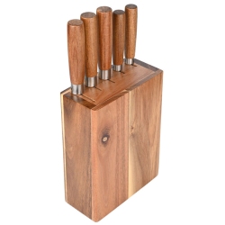 Μαχαίρια κουζίνας ανοξείδωτα σετ 5 τεμαχίων σε βάση Allure Estia 01-24826