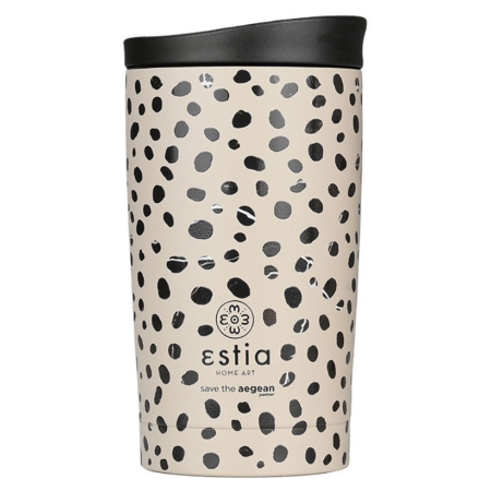 Κούπα θερμός ανοξείδωτο 18/8 Leopard taupe 350ml Estia 01-25663
