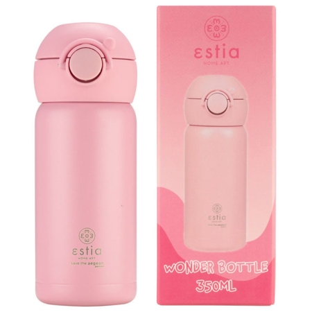 Μπουκάλι θερμός παιδικό Wonder bottle ανοξείδωτο 18/8 Candy pink 350ml 7x18εκ Estia 01-23515
