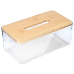 Κουτί για χαρτομάντηλα πλαστικό-μπαμπού natural 23x13x10εκ Estia 02-17682