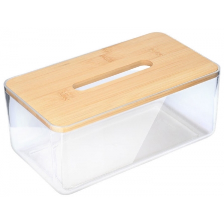 Κουτί για χαρτομάντηλα πλαστικό-μπαμπού natural 23x13x10εκ Estia 02-17682