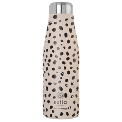 Μπουκάλι θερμός ανοξείδωτο 18/8 Leopard taupe 500ml 7x22.5εκ Estia 01-16630