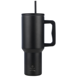 Straw tumbler XL θερμός ανοξείδωτο 18/8 Midnight black 1200ml Estia 01-32180