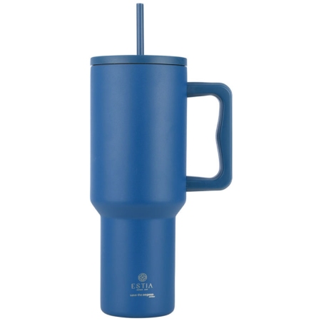 Straw tumbler XL θερμός ανοξείδωτο 18/8 Denim blue 1200ml Estia 01-32234