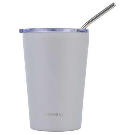 Κούπα θερμός ανοξείδωτο 18/8 Pebble gray 400ml Homely 01-32630