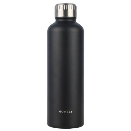 Μπουκάλι θερμός ανοξείδωτο 18/8 Midnight black 500ml 7x23εκ Homely 01-32555