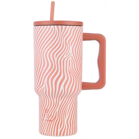 Straw tumbler XL θερμός ανοξείδωτο 18/8 Soft ripple 900ml Estia 01-32043