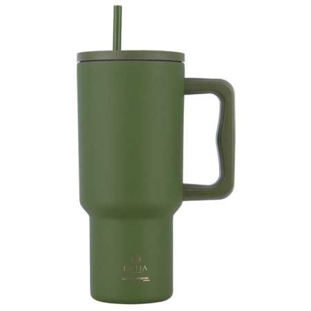 Straw tumbler XL θερμός ανοξείδωτο 18/8 Forest spirit 900ml Estia 01-32104