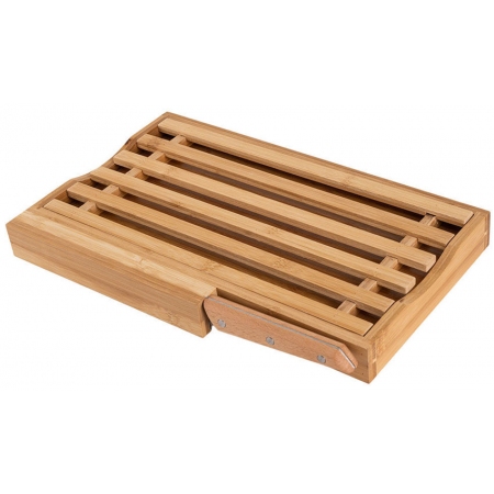 Βάση κοπής ψωμιού ξύλινη με μαχαίρι Bamboo essentials natural 35.5x22x3.5εκ Estia 01-12946