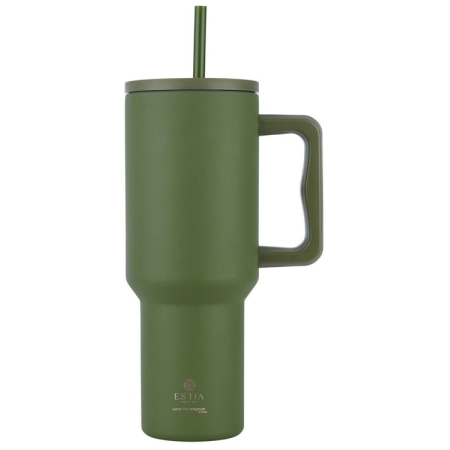 Straw tumbler XL θερμός ανοξείδωτο 18/8 Forest spirit 1200ml Estia 01-32173
