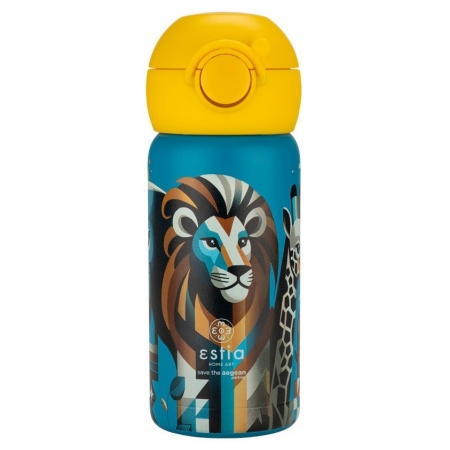 Μπουκάλι θερμός παιδικό Wonder bottle ανοξείδωτο 18/8 Jungle 350ml 7x18εκ Estia 01-27537