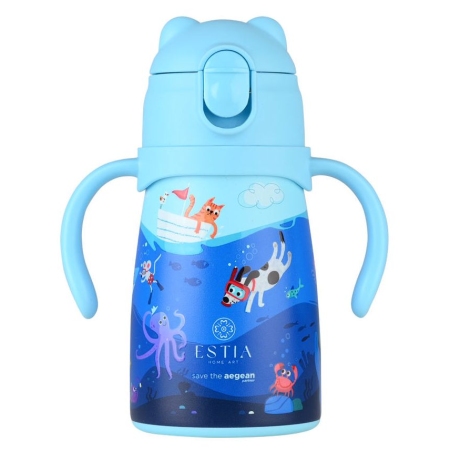 Μπουκάλι θερμός παιδικό Bubble bottle ανοξείδωτο Ocean play 300ml Estia 01-33170