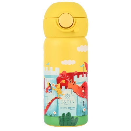 Μπουκάλι θερμός παιδικό Wonder bottle ανοξείδωτο 18/8 Fortress dragon 350ml 7x18εκ Estia 01-33088