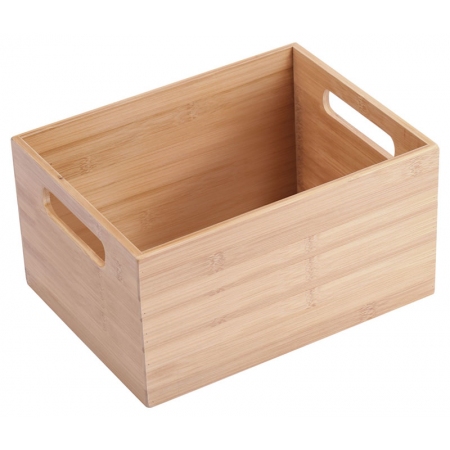 Κουτί αποθήκευσης μπαμπού natural 26x18.5x16.5εκ Estia 02-31435