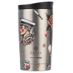 Κούπα θερμός ανοξείδωτο 18/8 Old school ink 350ml Estia 01-31916