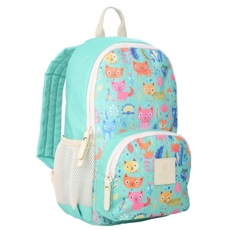 Τσάντα πλάτης παιδική υφασμάτινη Feline foliage 10Lt Estia 01-21283
