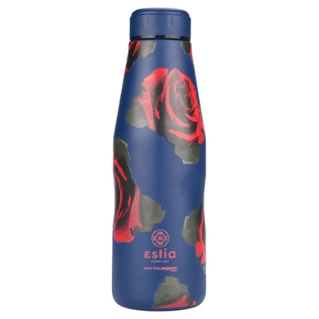 Μπουκάλι θερμός ανοξείδωτο 18/8 Electric roses 500ml 7x22.5εκ Estia 01-22112