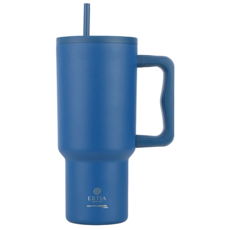 Straw tumbler XL θερμός ανοξείδωτο 18/8 Denim blue 900ml Estia 01-32166