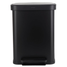 Κάδος απορριμμάτων ανοξείδωτος μαύρος 50Lt Estia 01-31978