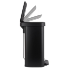 Κάδος απορριμμάτων ανοξείδωτος μαύρος 50Lt Estia 01-31978