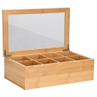 Κουτί αποθήκευσης 8 θέσεων μπαμπού natural 31x19x9εκ Estia 01-27025