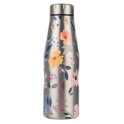 Μπουκάλι θερμός ανοξείδωτο 18/8 Silver botanic 500ml 7x22.5εκ Estia 01-31633