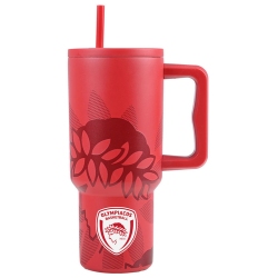 Straw tumbler XL θερμός ανοξείδωτο 18/8 Olympiacos B.C. 900ml Estia 01-35969