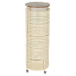 Μανάβης τρόλλεϋ μεταλλικός 5 θέσεων Allure μπεζ 34x90εκ Estia 01-39837