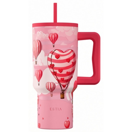 Straw tumbler XL θερμός ανοξείδωτο 18/8 Love ascend 900ml Estia 01-41533