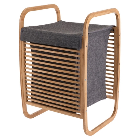 Καλάθι απλύτων μπαμπού Bamboo essentials natural 40x35x60.5εκ Estia 02-13042