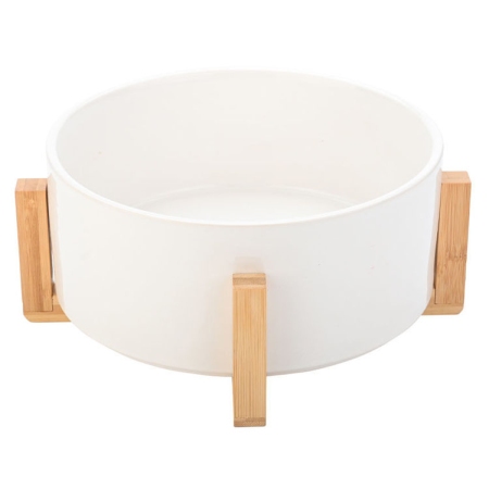Σαλατιέρα πορσελάνης με βάση Bamboo essentials λευκή 23.5x10εκ Estia 01-20217