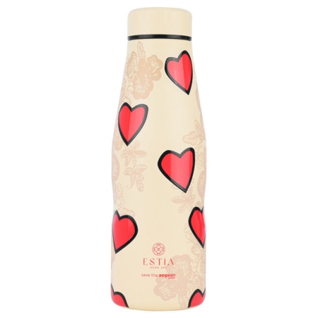 Μπουκάλι θερμός ανοξείδωτο 18/8 Tender lace 500ml 7x22.5εκ Estia 01-31596 01-31664
