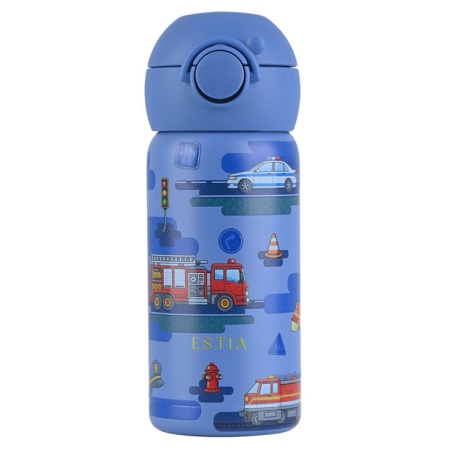 Μπουκάλι θερμός παιδικό Wonder bottle ανοξείδωτο 18/8 City heroes 350ml 7x18εκ Estia 01-43599