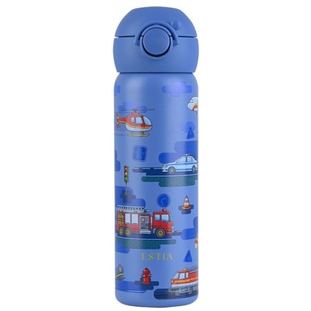 Μπουκάλι θερμός παιδικό Wonder bottle ανοξείδωτο 18/8 City heroes 500ml 7x22.5εκ Estia 01-43704