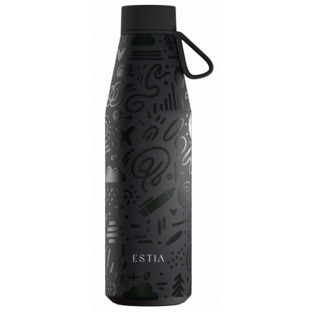 Μπουκάλι θερμός flow ανοξείδωτο 18/8 Noir echo 500ml Estia 01-42059