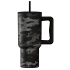 Straw tumbler XL θερμός ανοξείδωτο 18/8 Dark camo 900ml Estia 01-46163