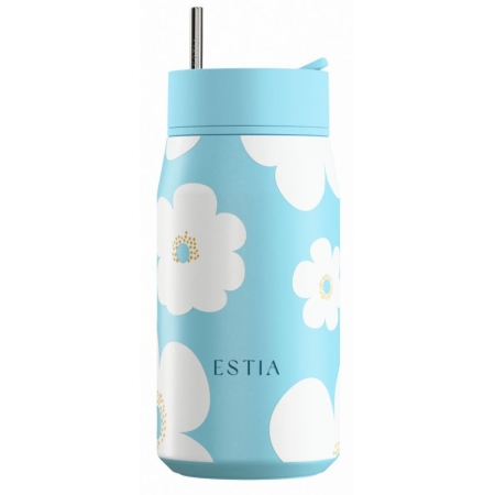 Κούπα θερμός lens ανοξείδωτο 18/8 Blue daisy 360ml Estia 01-43087