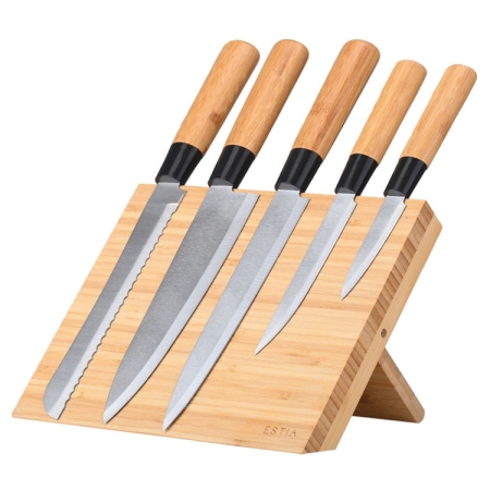 Βάση για μαχαίρια Bamboo essentials natural 24x15x15εκ Estia 01-30735