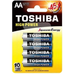 Μπαταρίες αλκαλικές 4 τεμάχια AA/1,5V LR06 High power Toshiba 720001