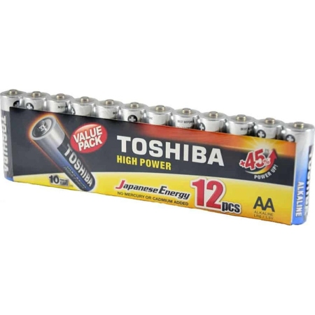 Μπαταρίες αλκαλικές 12 τεμαχίων AA/1,5V LR06 High power Toshiba LR6GCP MP-12